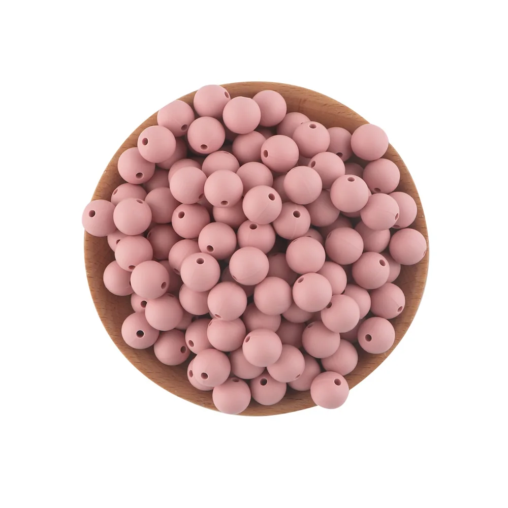Silicone Round Beads for DIY Jewelry and Craft Projects - 20 Piece Set, 15mm