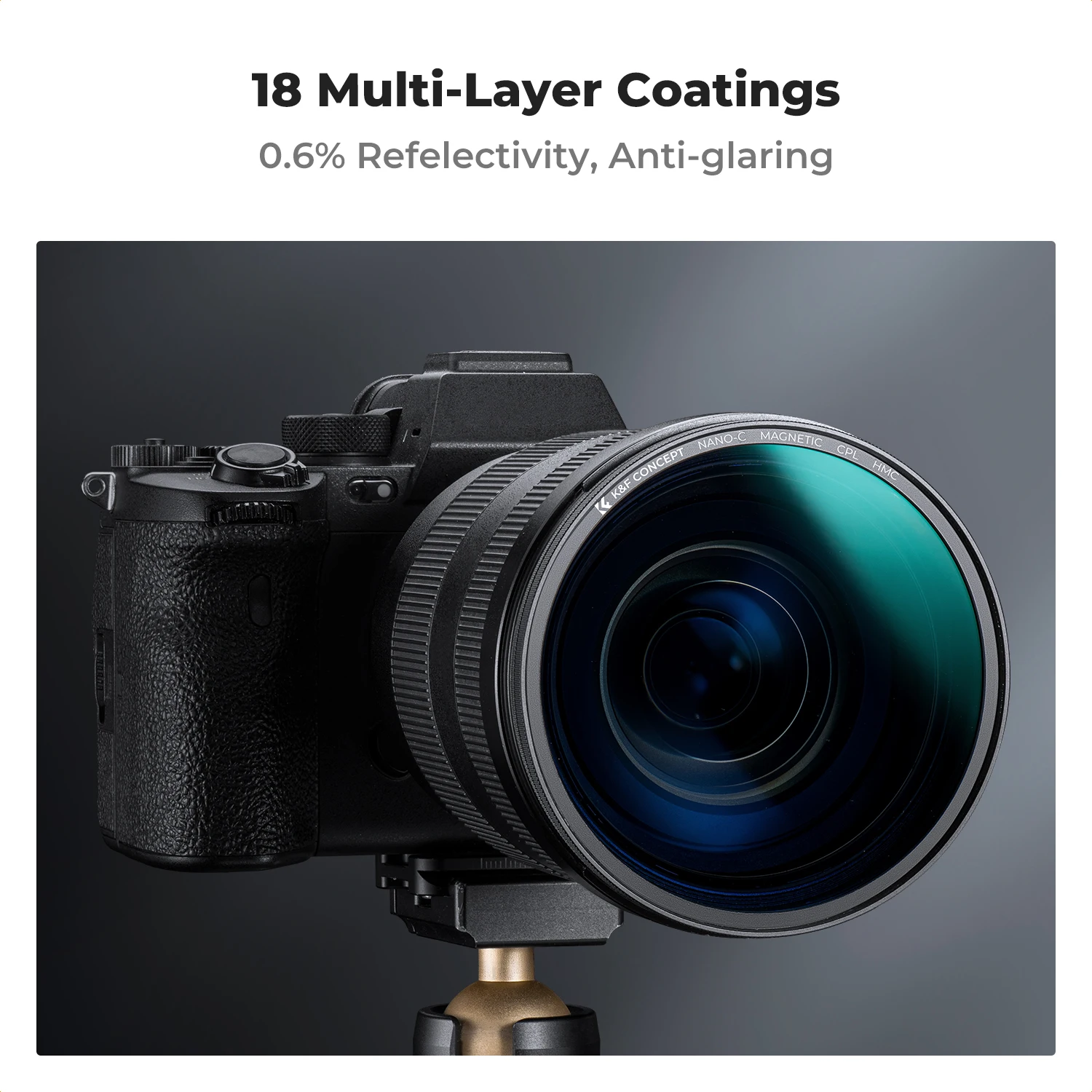 K&F Concept Nano-C Magnetic CPL Filter Circular Polarizer Filter 49mm 52mm 58mm 67mm 72mm 77mm 82mm 18-Layer Coatings 4