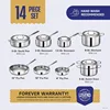 LEGEND COOKWARE 5 Ply Stainless Steel Pots and Pans Set 14-Piece, Induction, Non-Toxic, Oven Safe| Best 18/0 Full Clad 6