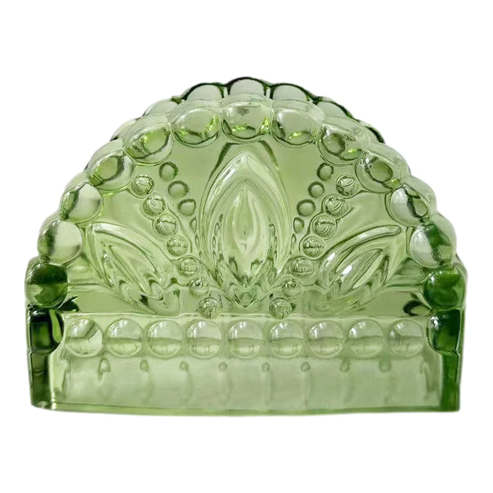 

Napkin Holder Glass Tissue Dispenser Tabletop Paper Napkin Holder Stand for Home Restaurant