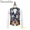 Thorndike Latest Coat Design Men Suits Tailor-Made Tuxedo 3 Pieces Blazer Wedding Party Groom Costume Homme 4