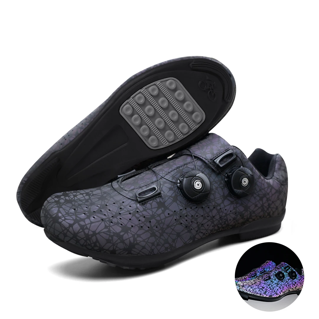 Luminous Non Cleat Cycling Shoes Sneaker Flat Pedal Mtb Men Women Non Locking Mountain Bike Shoes Without Cleats Road shoes