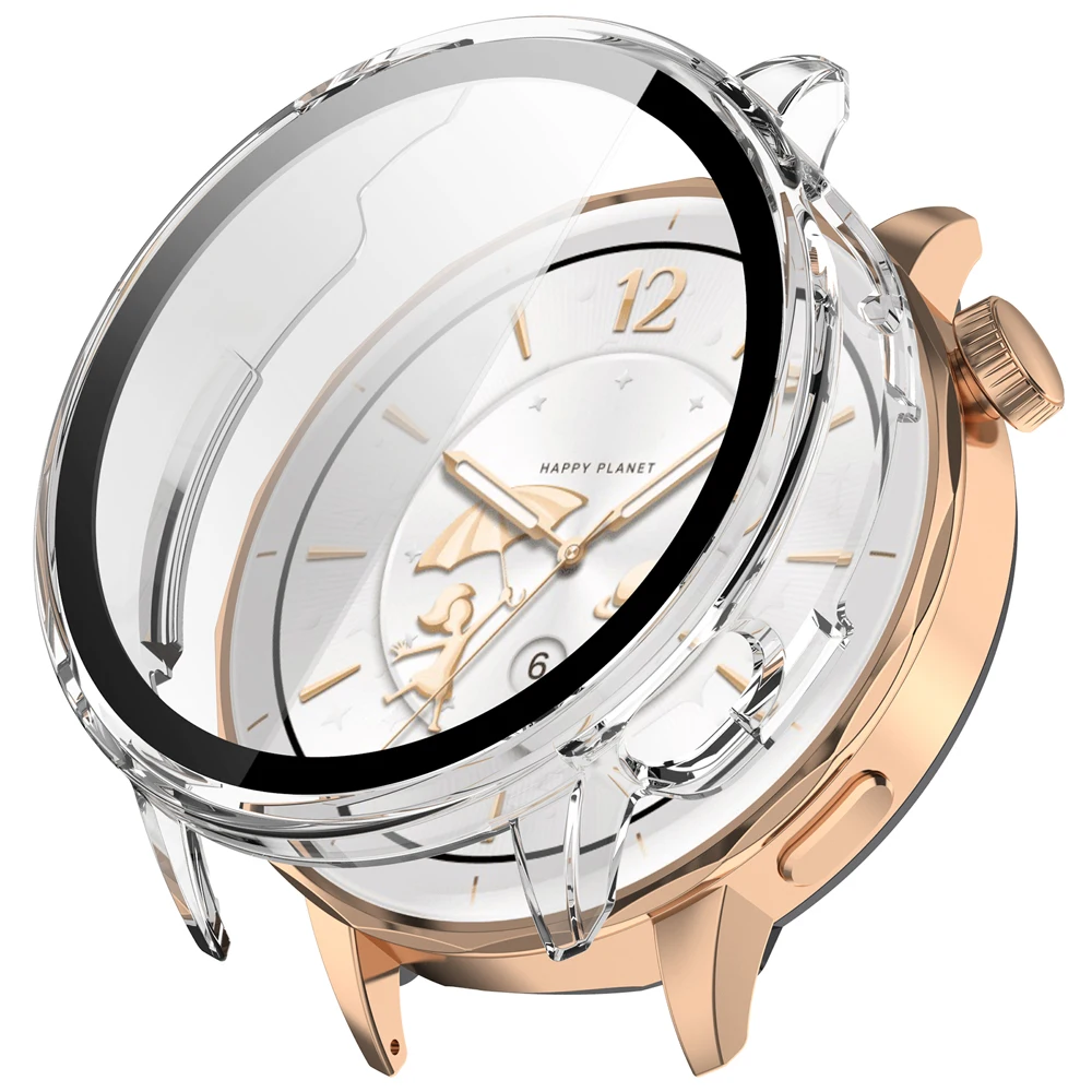 Premium Tempered Glass Smartwatch Protective Case with Hard Shell Guard