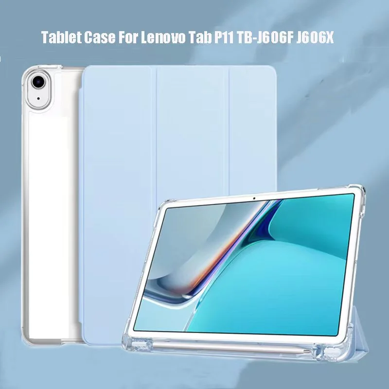 

Silicone Case For Lenovo Pad Pro 2022 Xiaoxin Pad Pro 11.5 TB-J716 J706 Sleep Wake up Cover Tab P11 TB-J606 J607 J616 Case