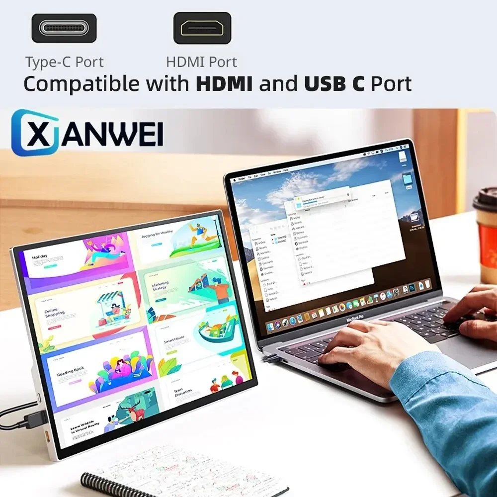 XIANWEI ޴  QHD 3:2 IPS ܺ ÷ ȭ, USB C Ʈ ƺ  PC XBox PS4/5 ġ, 13.5 ġ, 3K