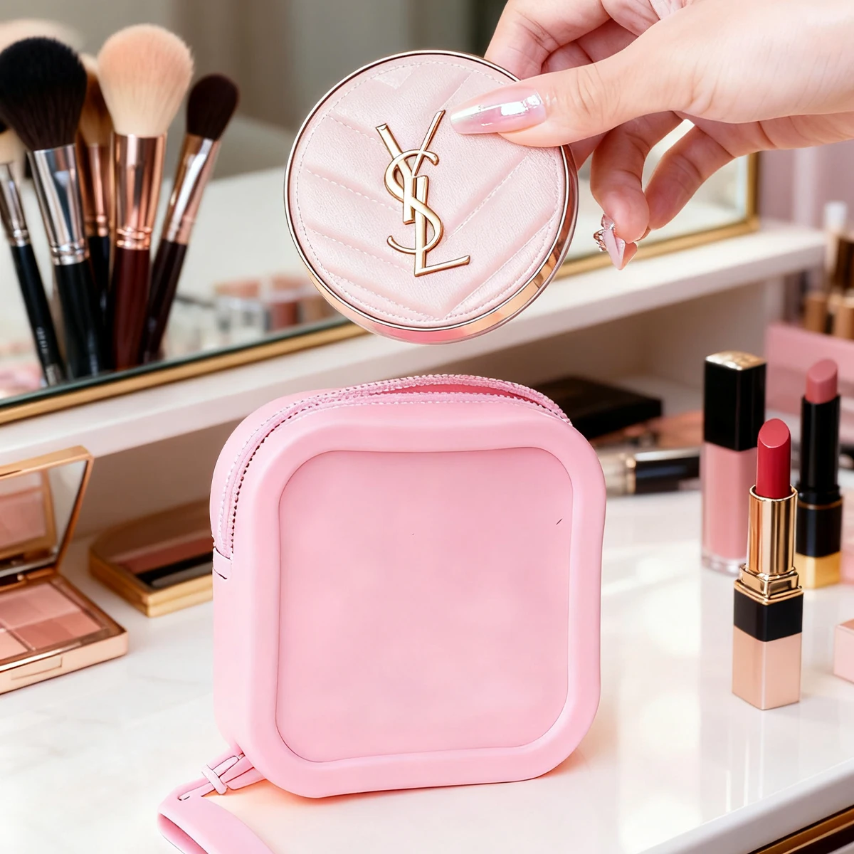 Versatile Silicone Travel Organizer – Waterproof, Portable, and Stylish Storage Solution for Cosmetics and Accessories