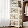 Kitchen Storage Cabinet Household Multi-layer Storage Box Foldable Tableware Cupboard Snack Sundries Organizer Box with Pulley 5