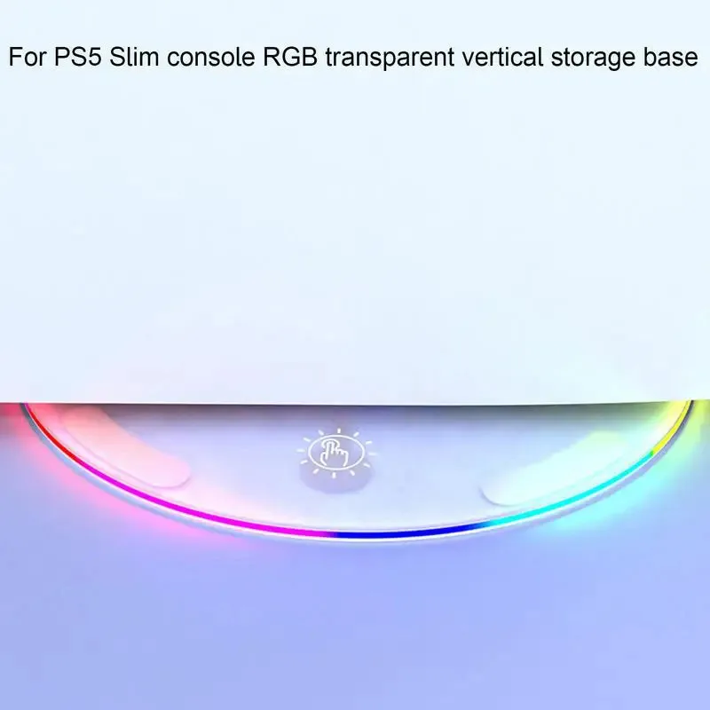 PS5 슬림 콘솔용 RGB 수직 냉각 스탠드, LED 디스플레이 베이스 거치대, PS5 슬림 디스크 및 디지털 버전 게임 액세서리