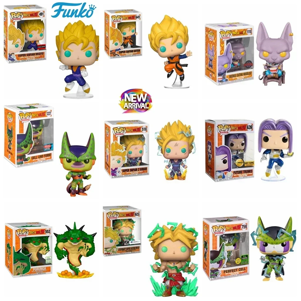 thumbnail image 4 of Funko Pop Dragon Ball Z Nuevos patrones completos Goku Vegeta GOHAN 518 PORUNGA Future Trunks BEERUS CELL VEGITO Figura de vinilo Modelo de juguete, 4 of 5