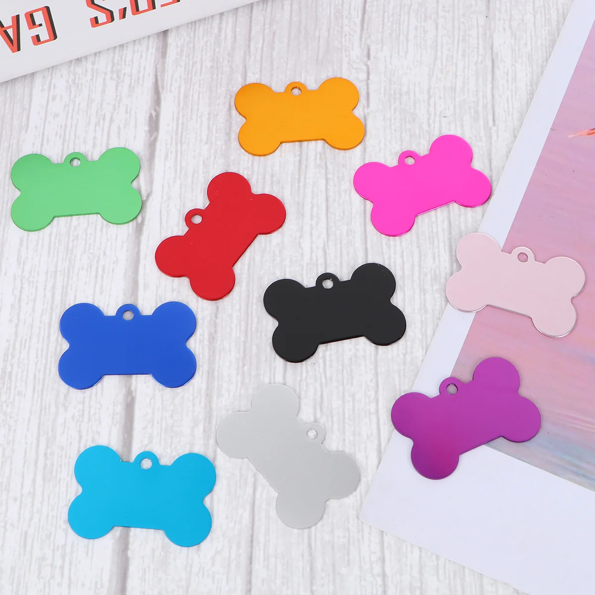 

10pcs ID Shape Colorful ID Tags Cat Name ID