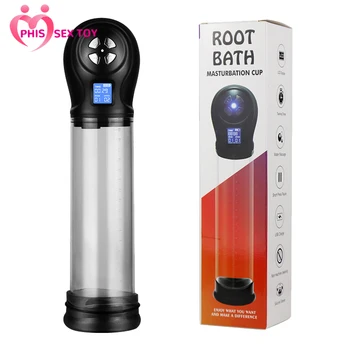 Male Masturbator Pump Penis Extender Enhancer Sucking Male Masturbator Penile Delayed Trainer Massage Goods for Adult Sex Toys 2