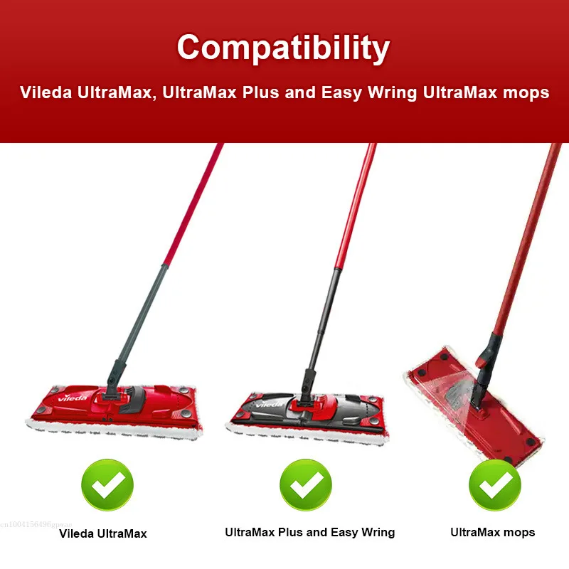Microfiber Mop Pad 2in1 Quick Drying Washable Reusable Replacement For Vileda UltraMax/UltraMaT