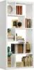 6-Shelf Industrial Bookshelf White Etagere Bookcase Tall Storage Display Bookshelf with Thicken Shelf 1