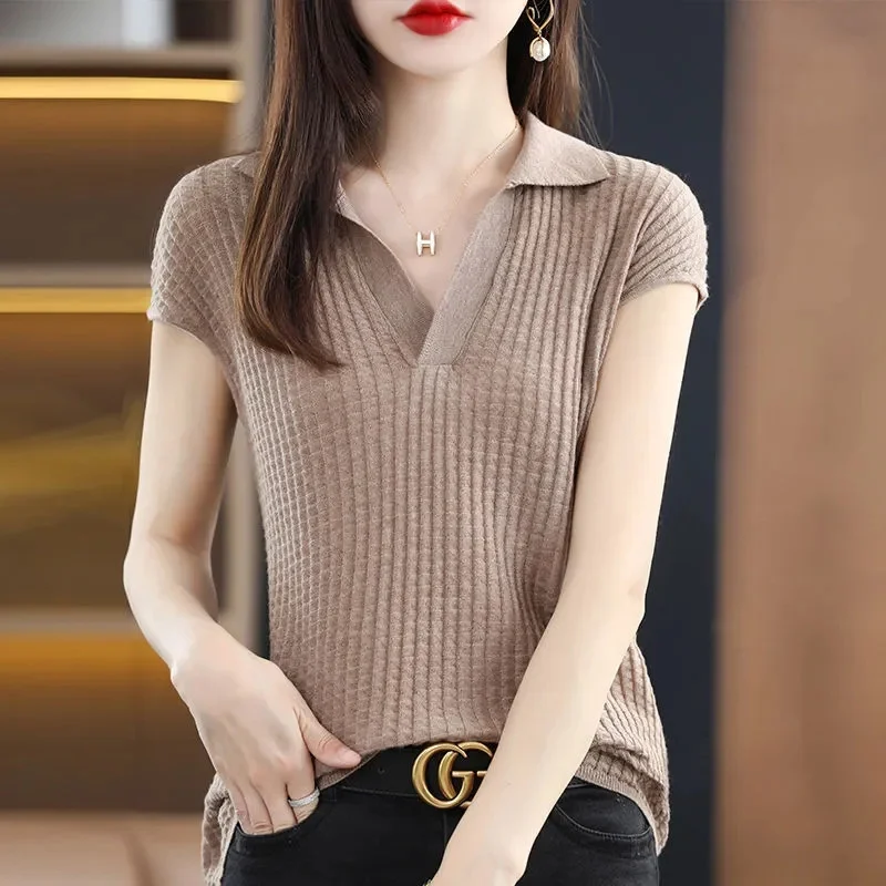 

Pullover Sweater Knitted Women Winter 2024 HOT New Short Sleeves Basic Slim Casual Ribbed Knit Top Autumn Clothes Woman Sweaters