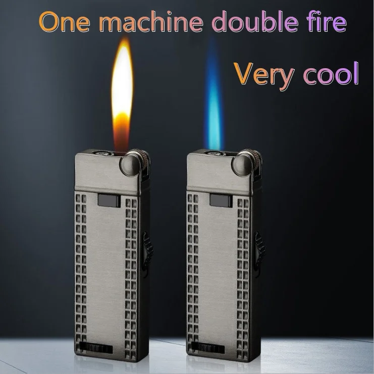 Dual Torch Gas Cigarette Lighter Mini Metal Cigarette Fire Lighters & Smoking Accessories（NO GAS）