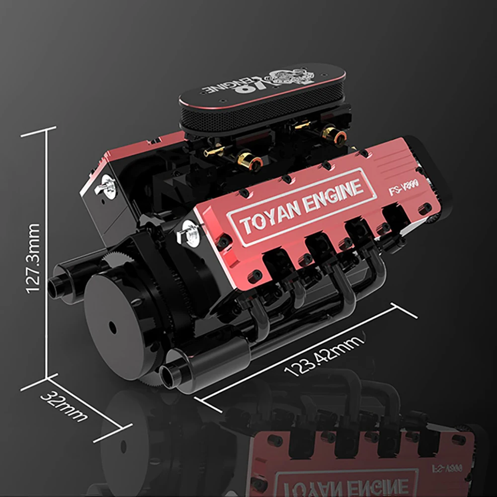 Mini moteur à essence et kit de transmission, moteur RC V12, modèle réduit,  boîte de vitesses séquentielle RC et embrayage à membrane, 50cc