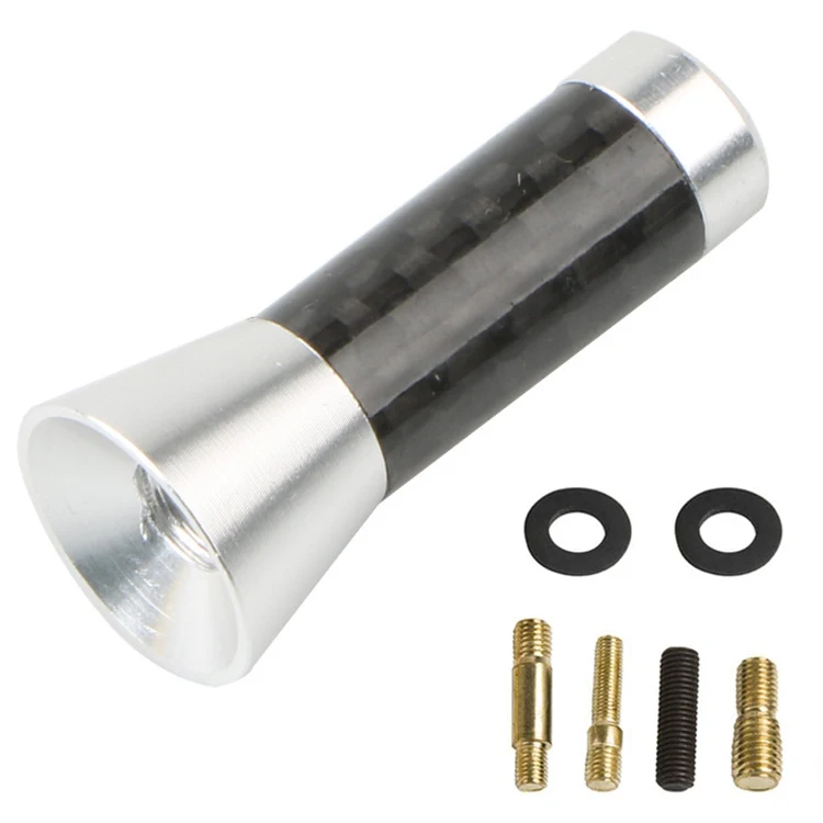 Antenna Auto In Fibra Di Carbonio 3,5 Cm - Mini Antenna Corta Universale - Per Autoradio - Vite In Alluminio - Foto 8