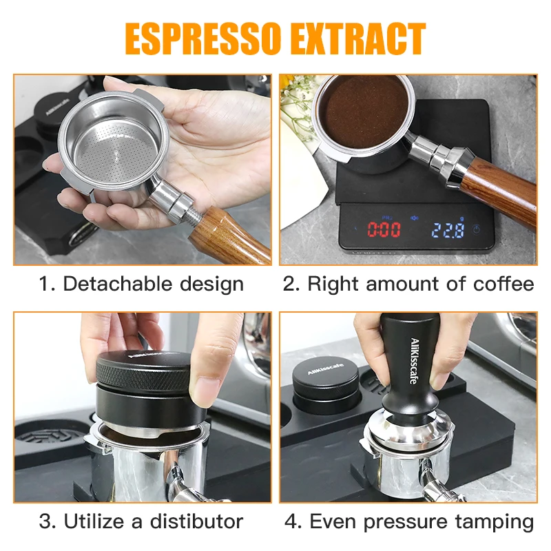Bottomless Portafilter Two Ears with 2-Cups Filter Basket for Delonghi ECP35.31 ECP3420 51MM Coffee Accessories Espresso Machine