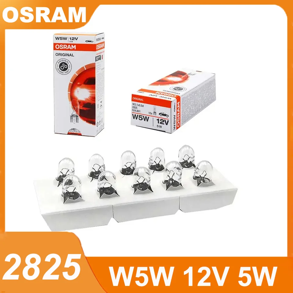 OSRAM Originale T10 W5W Luce Interna Auto Indicatore Di Direzione Standard Lampada 12V 5W W2.1x9.5d 2825 Giallo Auto Lampadina Alogena OEM (10 PZ