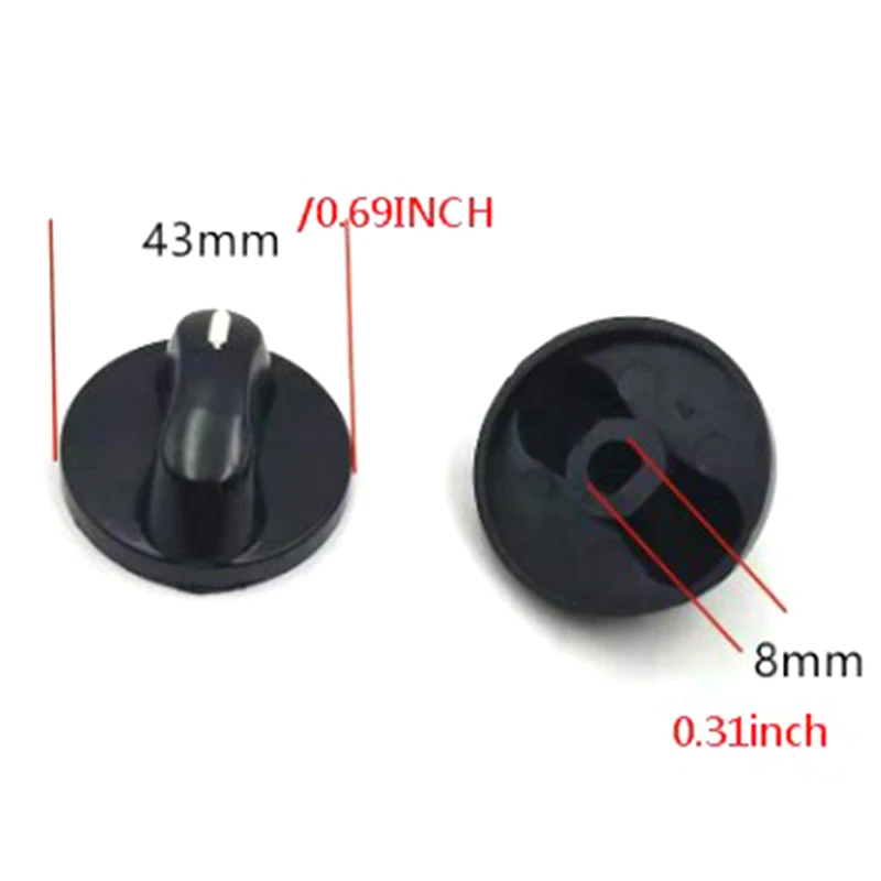 1Pair gas stove ignition switch plastic knob aperture 8mm knob stove accessories universal anti-zero degree gas stove burner set