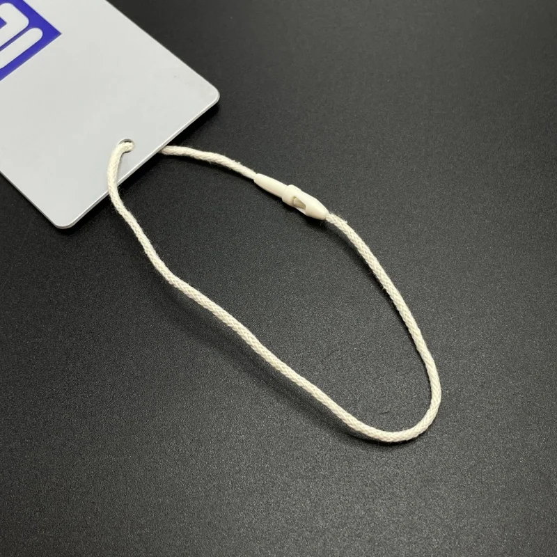 1000pcs of medium elastic jacket beige cotton brand rope pendant, suitable for garment bag label card, hang tag rope