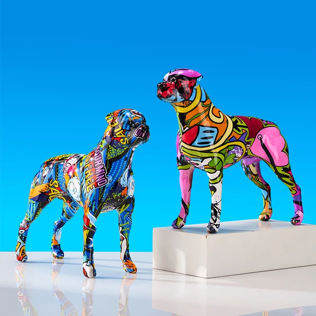 Dog Statue Home Decor Crafts Animal Sculpture Resine Modern Art For Home  Ornaments Decoration Accessories Figurine Garden Decor - Statues &  Sculptures - AliExpress