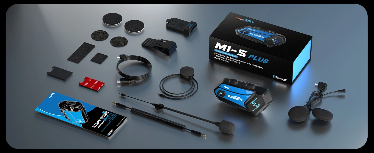 Fodsports M1-s Plus Motorcycle Bluetooth Intercom Helmet Headset_voghion.com
