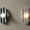 Natural marble wall lamp Irregularly Striped wall light for Living Room Restaurant bedroom Hotel Colored stone wall lamp 3