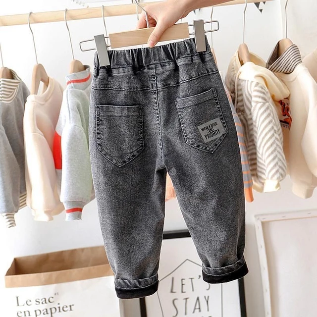 Baby Boy Baggy Denim Jeans, Kids Pants - Temu