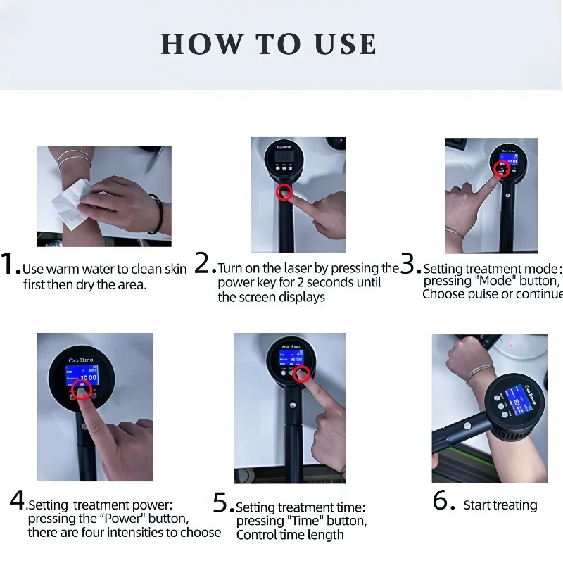 Portable 3000mW High Power Cold Laser Device 808nm & 650nm 25 Diodes for Joint Inflammation and Healing