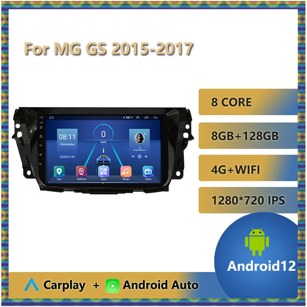 

Android 12 For MG GS 2015 2016 2017 AI Voice QLED Screen DSP auto Carplay 256G Car Radio Multimedia Video Player Navigation GPS