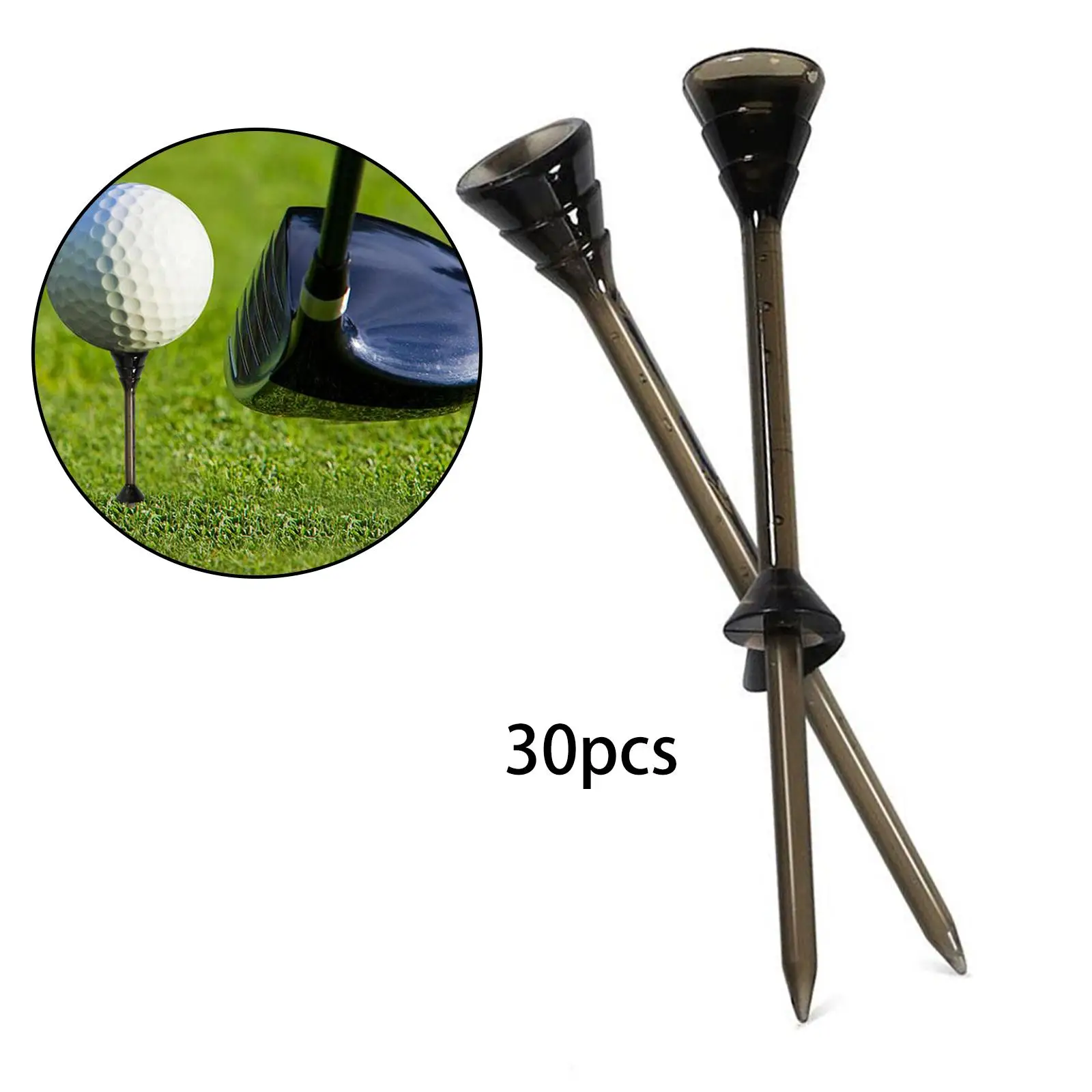 

30Pcs Golf Club Tees Long 83mm Accessory Training Unbreakable Training Practice Professional Beginner Stable Golf Down Tees