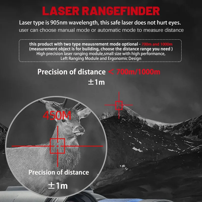 MLT450L Night Vision Hunting Scope 2576*1452 Night Vision Monocular with BC Rang