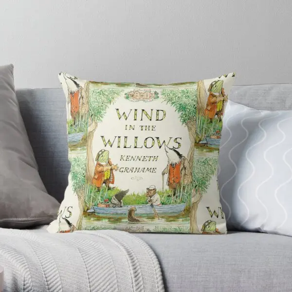 

Wind In The Willows Book Cover Printing Throw Pillow Cover Decorative Bed Hotel Decor Throw Pillows not include One Side
