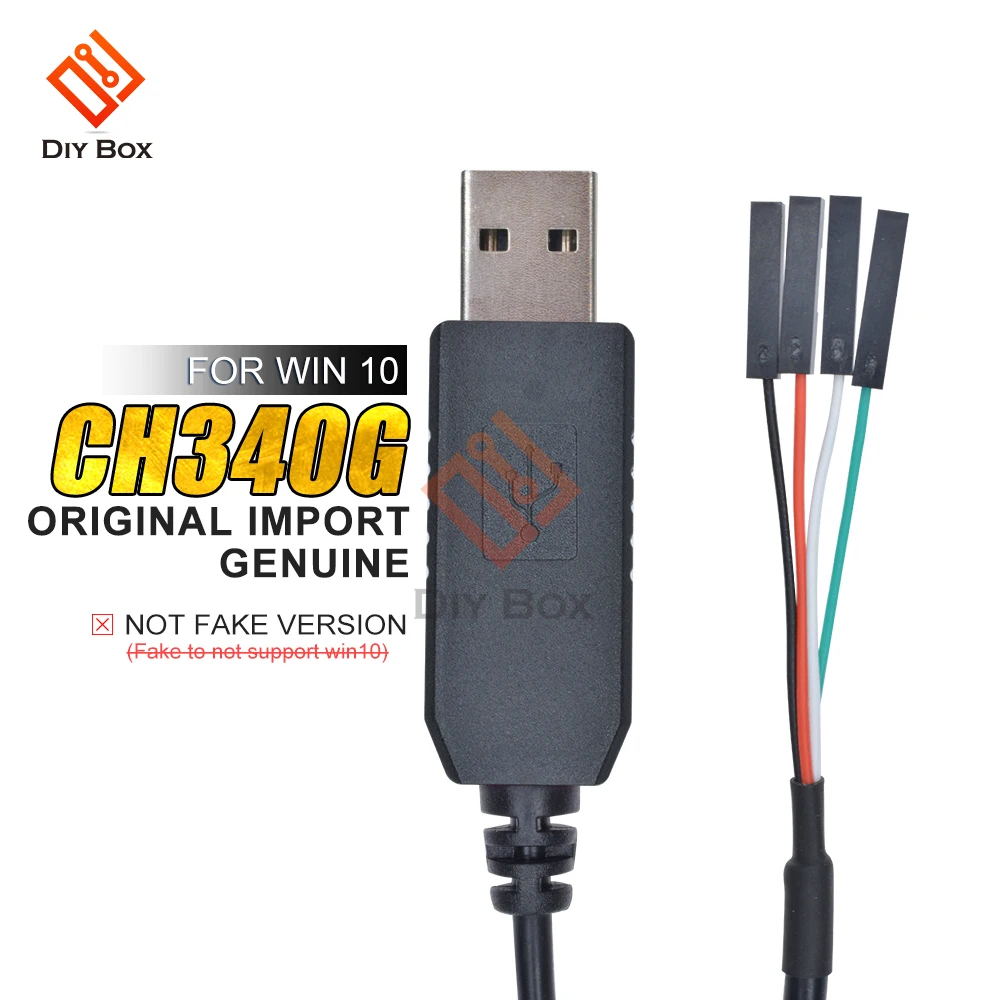 CH340G USB to RS232 TTL Serial Adapter Converter 4 Pin Female Socket for Arduino for Raspberry Pi Win7 WIN10 Download Cable 1M