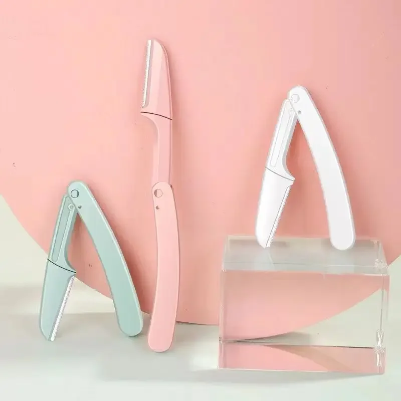 

Secure Folding Eyebrow Trimmer Macro Net Scraper Stainless Steel Sharp Eyebrow Sharpener Portable Beauty Tool