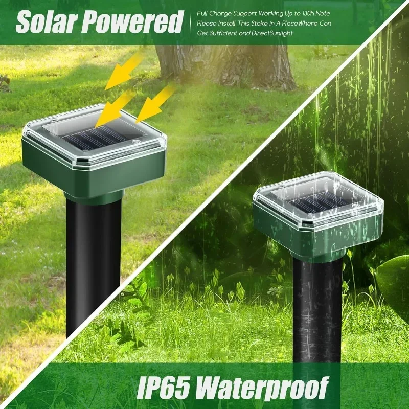 1/4PCS Outdoor Solar Powered Animals Repeller Outdoor Waterproof Repellent for Outdoor Lawns Garden Farmland Plant Protection - 4