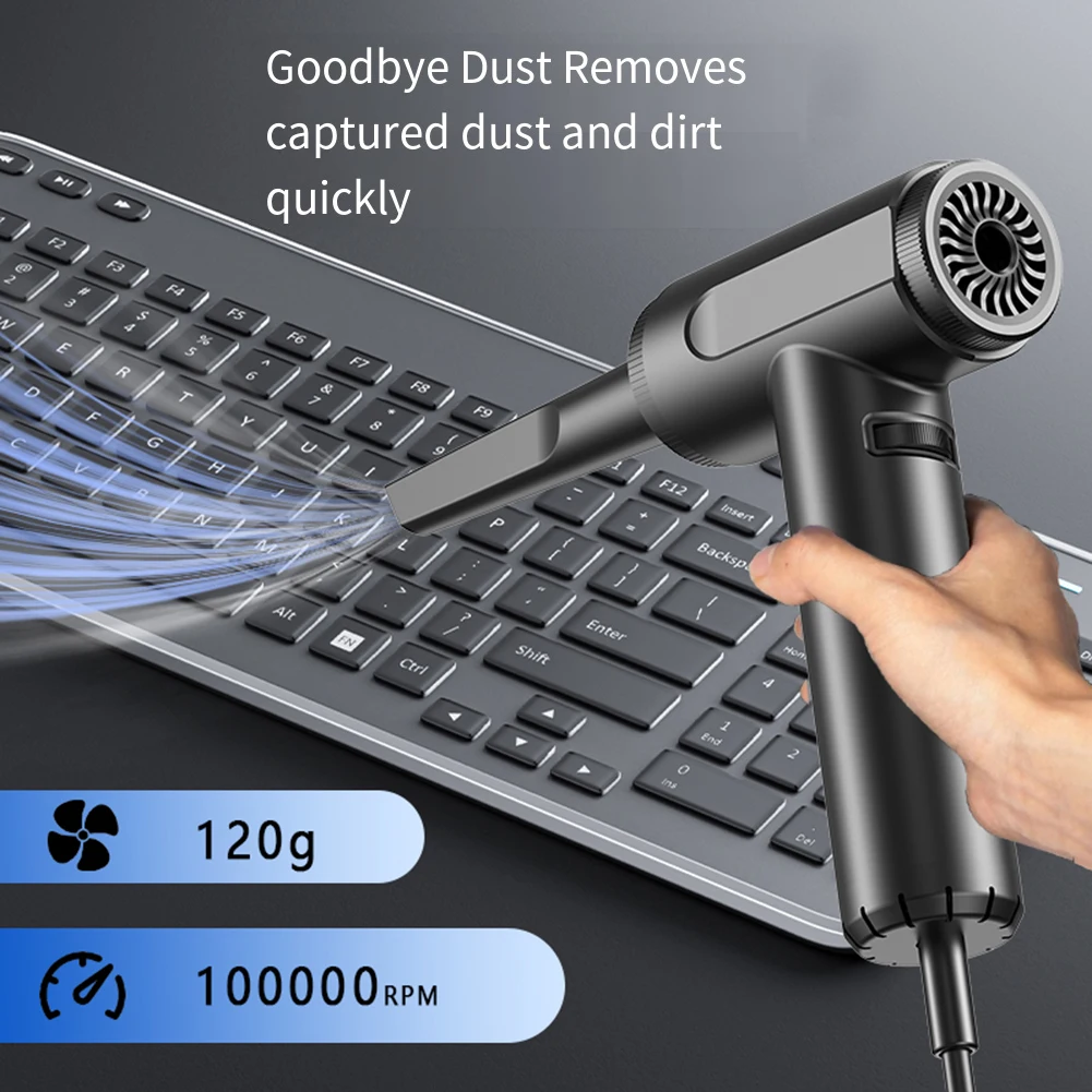 

Brushless Fan Air Duster AC01U European Standard Car Mounted Dust Blower Kit Compressed Air Duster Multi-Use Air Duster