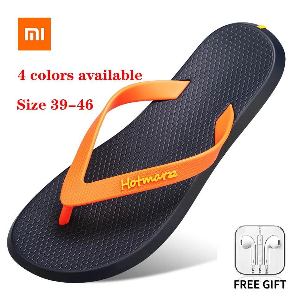 Xiaomi chanclas Youpin para Sandalias planas antideslizantes al desgaste para exteriores, zapatos de playa para hombre, zapatillas de talla grande| - AliExpress