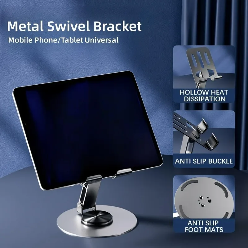 Supporto per tablet e telefono in alluminio regolabile da tavolo_voghion.com