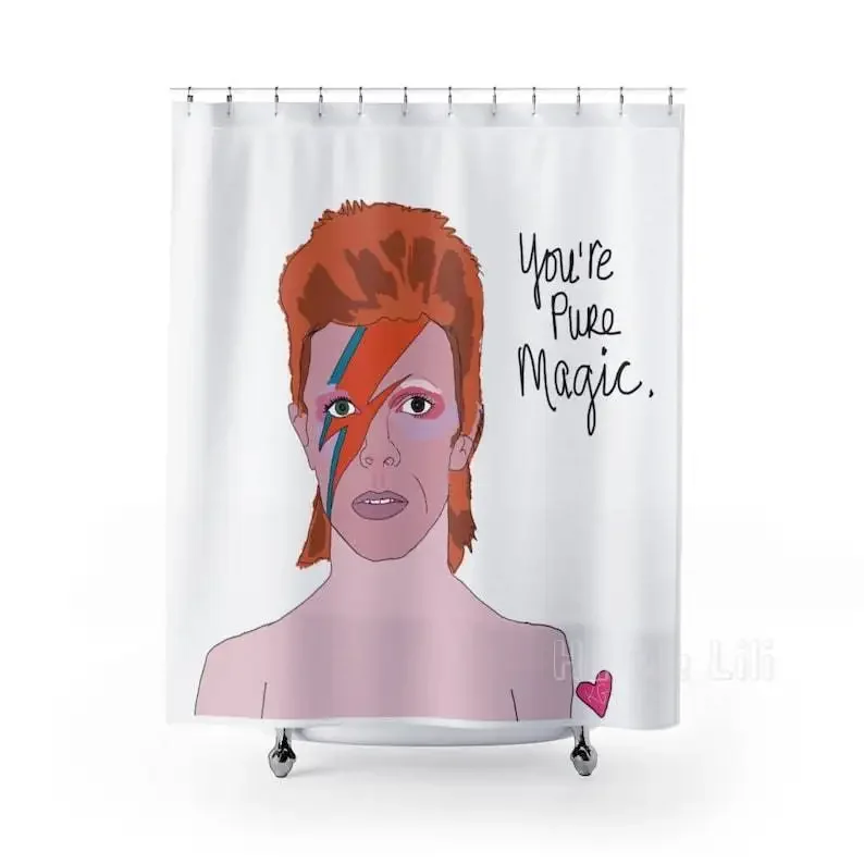 

Чистый волшебный Bowie Ziggy занавеска для душа декор для ванной комнаты
