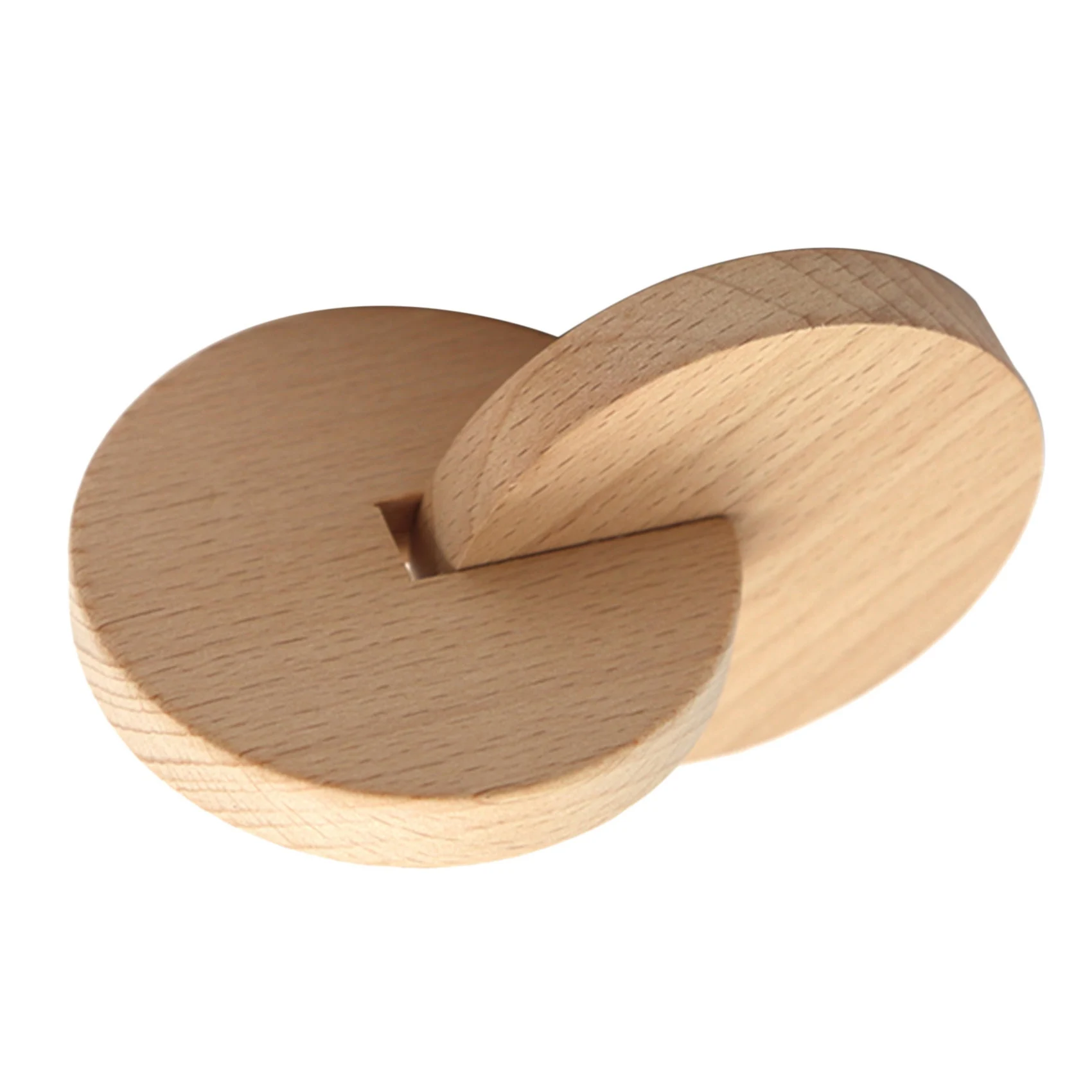 Newborn Infant Wooden Toys Exercise Hand Grasp Toy Interlocking Discs Solid Wood Preschool Children Toys 3