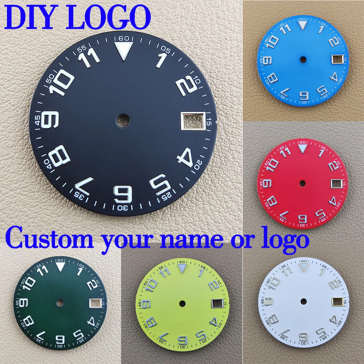 

28.5mm nh35 dial nh36 dial custom logo NH35 case hands nh35 watch case NH36 case nh35 movement sports watch accessories parts 11