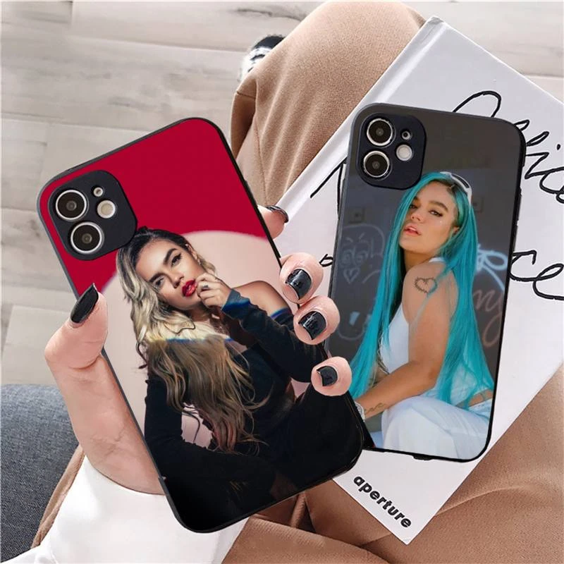 iphone 13 leather case KAROL G famous singer Phone Case For iphone 12 11 13 7 8 6 s plus x xs xr pro max mini shell clear case iphone 13