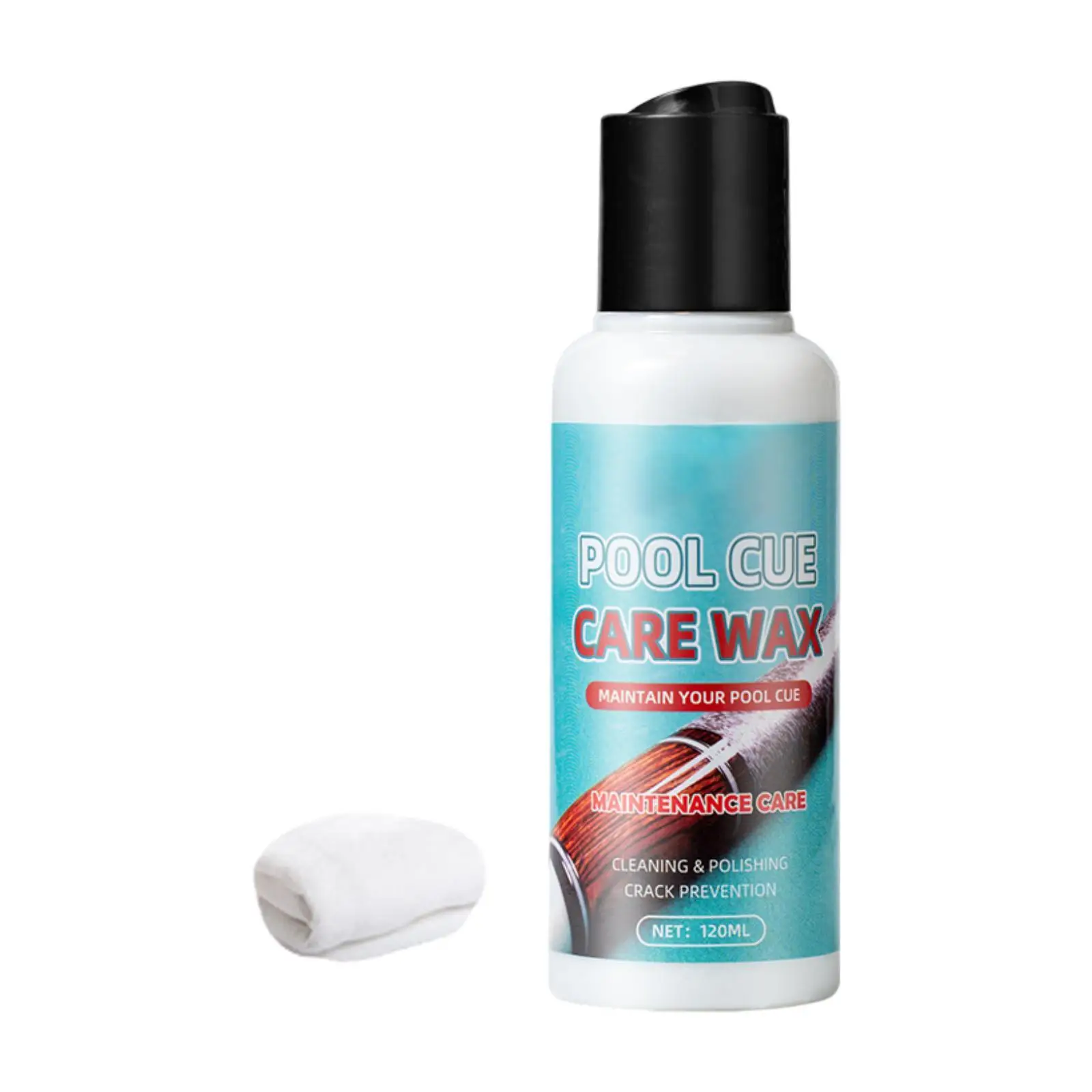 Pool Cue Polishing Wax Cue Stick Polisher Protective with Towel 120ml Cue Pool Cue Polishing Wax Cue Stick Polisher Protective with Towel 120ml Cue