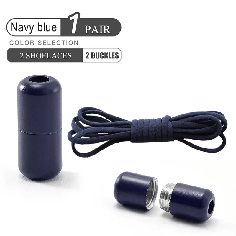 Elastic No-Tie Metal Lock Shoelaces