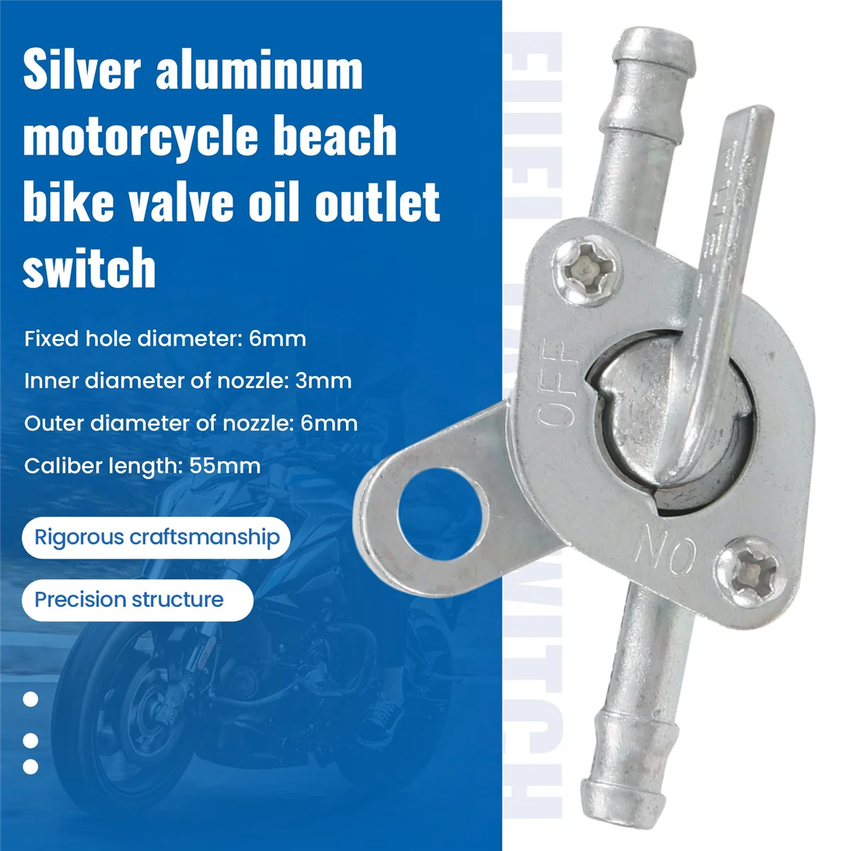 1/4 inch Inline Oil Gas Fuel Tank Tap Filter Petcock Switch PIT PRO Quad Dirt Bike