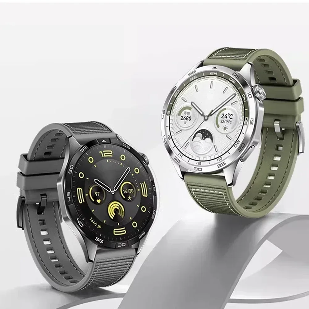 22mm Silicone-Woven Smartwatch Band - Universal Fit, Premium Quality Strap