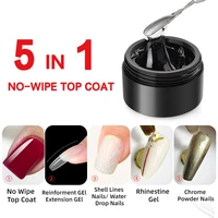 MSHARE 250g/500g Top Coat Gel No Wipe 5 In 1 Rhinestone Glue 3D Modeling Extend Nail Refill Salon Quality 2