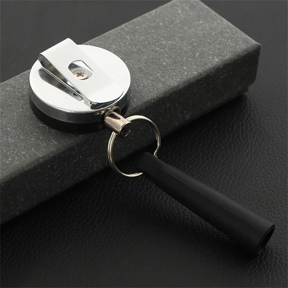 Heavy Duty Retractable Pen Pull Holder Key Ring Chain Belt Clip Pencils Anti Lost Rope Stainless Steel Silicone Carpenter